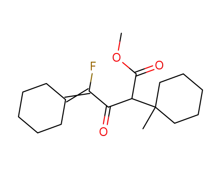 4-Cyclohexylidene-4-fluoro-2-(1-methyl-cyclohexyl)-3-oxo-butyric acid methyl ester
