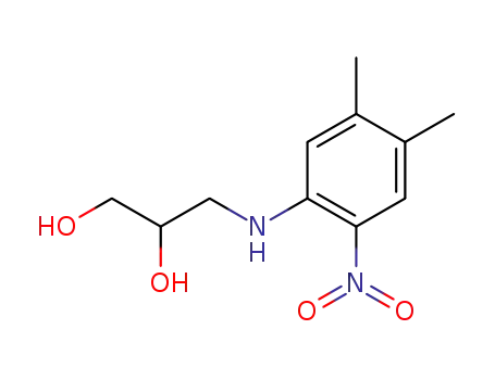 Molecular Structure of 858009-93-5 (3-(4,5-dimethyl-2-nitro-anilino)-propane-1,2-diol)
