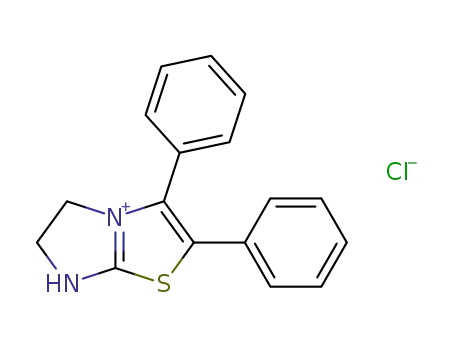 Molecular Structure of 15260-43-2 (2,3-diphenyl-6,7-dihydro-5H-imidazo[2,1-b][1,3]thiazol-4-ium chloride)