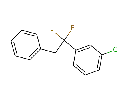 Molecular Structure of 62926-87-8 (Benzene, 1-chloro-3-(1,1-difluoro-2-phenylethyl)-)