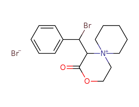 Molecular Structure of 62457-20-9 (3-Oxa-6-azoniaspiro[5.5]undecane, 1-(bromophenylmethyl)-2-oxo-,
bromide)