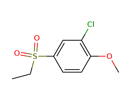 Molecular Structure of 20945-74-8 (4-ethanesulfonyl-2-chloro-1-methoxy-benzene)