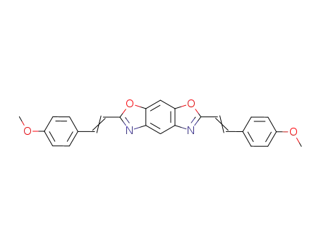 2,6-bis-(4-methoxy-styryl)-benzo[1,2-<i>d</i>;5,4-<i>d</i>']bisoxazole