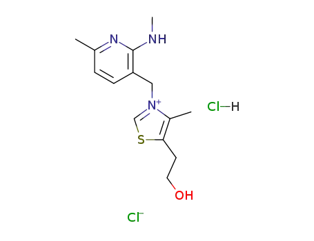 5-(2-hydroxy-ethyl)-4-methyl-3-(6-methyl-2-methylamino-pyridin-3-ylmethyl)-thiazolium; chloride hydrochloride