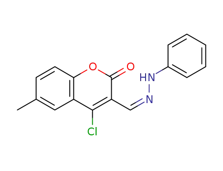 4-chloro-6-methyl-2-oxo-2<i>H</i>-chromene-3-carbaldehyde phenylhydrazone