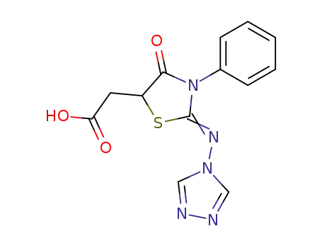 (4-oxo-3-phenyl-2-[1,2,4]triazol-4-ylimino-thiazolidin-5-yl)-acetic acid