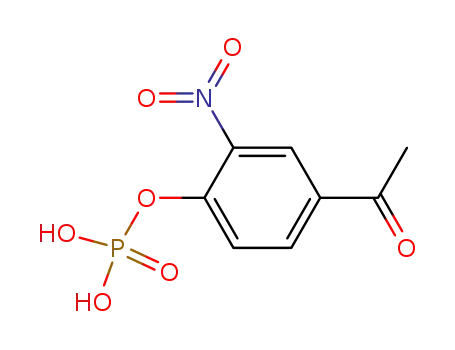 Molecular Structure of 14614-77-8 (<2-Nitro-4-acetyl-phenyl>-dihydrogenphosphat)