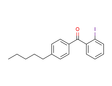 Molecular Structure of 64358-28-7 (2-IODO-4'-N-PENTYLBENZOPHENONE)