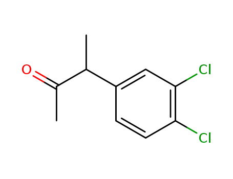 Molecular Structure of 21906-10-5 (2-(3,4-Dichlorphenyl)-3-butanon)