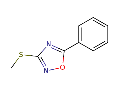 Molecular Structure of 24786-21-8 (3-methylsulfanyl-5-phenyl-[1,2,4]oxadiazole)