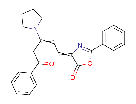 4-(5-oxo-5-phenyl-3-pyrrolidin-1-yl-pent-2-enylidene)-2-phenyl-4<i>H</i>-oxazol-5-one