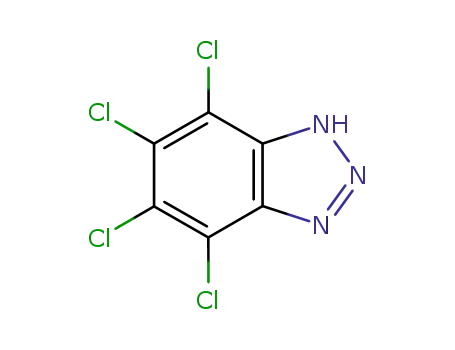 Molecular Structure of 2338-10-5 (4,5,6,7-tetrachloro-2H-benzotriazole)