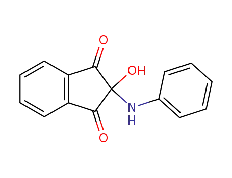 Molecular Structure of 17438-16-3 (1H-Indene-1,3(2H)-dione, 2-hydroxy-2-(phenylamino)-)