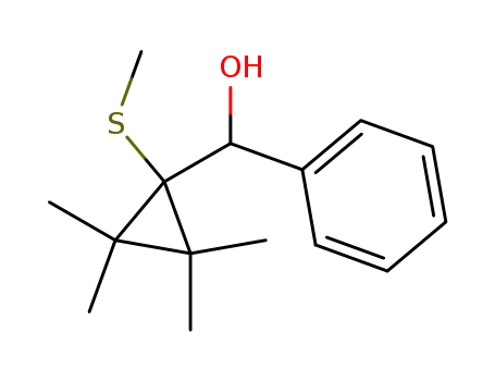 α-<2,2,3,3-Tetramethyl-1-(methylthio)-cyclopropyl>-benzylalkohol