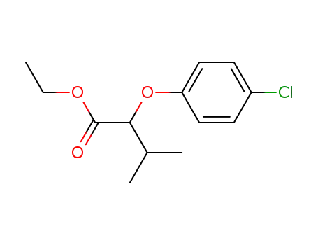 Molecular Structure of 63403-20-3 (Butanoic acid, 2-(4-chlorophenoxy)-3-methyl-, ethyl ester)