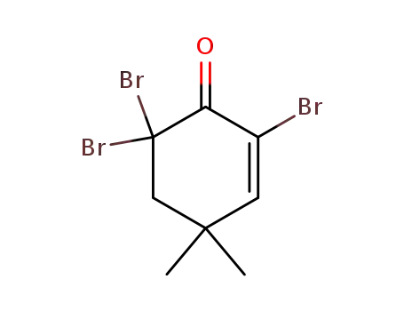 Molecular Structure of 61305-52-0 (2-Cyclohexen-1-one, 2,6,6-tribromo-4,4-dimethyl-)