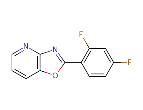 Molecular Structure of 52333-52-5 (Oxazolo[4,5-b]pyridine, 2-(2,4-difluorophenyl)-)