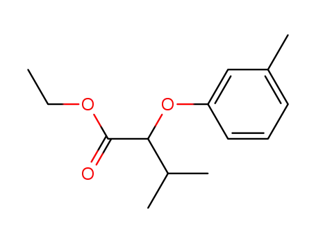 Molecular Structure of 63403-10-1 (Butanoic acid, 3-methyl-2-(3-methylphenoxy)-, ethyl ester)