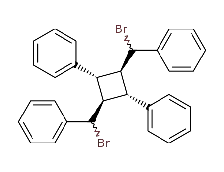 Molecular Structure of 19971-16-5 (all-trans-1.3-Diphenyl-2.4-bis-(α-brom-benzyl)-cyclobutan)