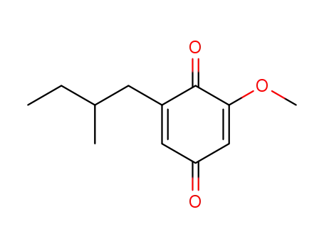 Molecular Structure of 15116-12-8 (2-Methoxy-6-(2-methylbutyl)-p-benzoquinone)