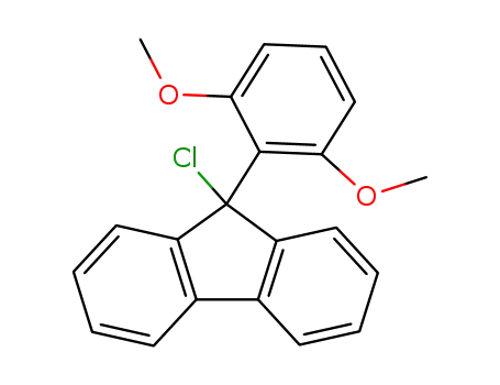 Molecular Structure of 24310-54-1 (9H-Fluorene, 9-chloro-9-(2,6-dimethoxyphenyl)-)