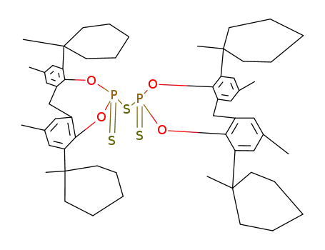 Molecular Structure of 58132-50-6 (C<sub>58</sub>H<sub>76</sub>O<sub>4</sub>P<sub>2</sub>S<sub>3</sub>)