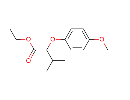 Molecular Structure of 63403-40-7 (Butanoic acid, 2-(4-ethoxyphenoxy)-3-methyl-, ethyl ester)