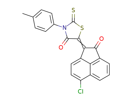 5-(6-chloro-2-oxo-acenaphthen-1-ylidene)-2-thioxo-3-<i>p</i>-tolyl-thiazolidin-4-one