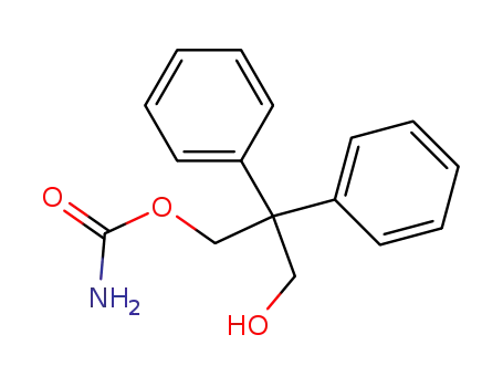 Molecular Structure of 25451-63-2 (Carbamic acid 3-hydroxy-2,2-diphenylpropyl ester)