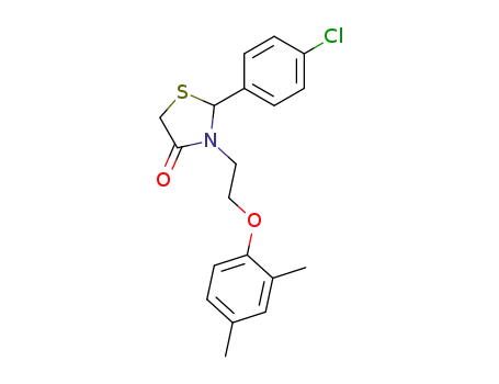 2-(4-chloro-phenyl)-3-[2-(2,4-dimethyl-phenoxy)-ethyl]-thiazolidin-4-one