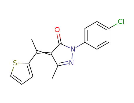 2-(4-chloro-phenyl)-5-methyl-4-(1-thiophen-2-yl-ethylidene)-2,4-dihydro-pyrazol-3-one