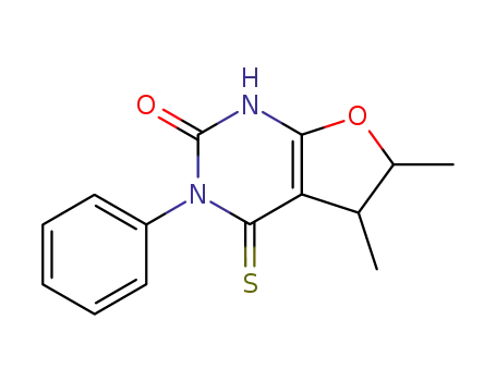 Molecular Structure of 63412-37-3 (Furo[2,3-d]pyrimidin-2(1H)-one,
3,4,5,6-tetrahydro-5,6-dimethyl-3-phenyl-4-thioxo-)
