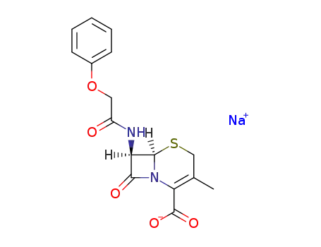 (6<i>R</i>)-3-methyl-7<i>t</i>-(2-phenoxy-acetylamino)-8-oxo-(6<i>r</i><i>H</i>)-5-thia-1-aza-bicyclo[4.2.0]oct-2-ene-2-carboxylic acid; sodium salt