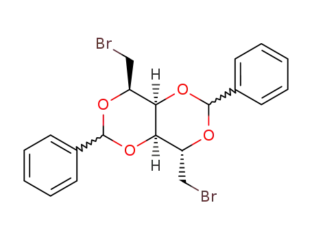 Molecular Structure of 911484-56-5 (<i>O</i><sup>2</sup>,<i>O</i><sup>4</sup>;<i>O</i><sup>3</sup>,<i>O</i><sup>5</sup>-((Ξ,Ξ)-dibenzylidene)-1,6-dibromo-1,6-dideoxy-D-glucitol)