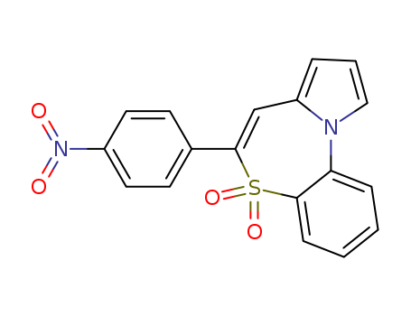 6-(p-Nitrophenyl)pyrrolo[2,1-d][1,5]benzothiazepine 5,5-dioxide