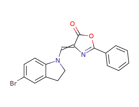 5(4H)-Oxazolone,
4-[(5-bromo-2,3-dihydro-1H-indol-1-yl)methylene]-2-phenyl-