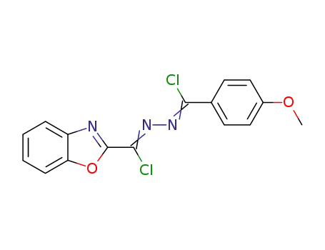 <i>N</i>'-[chloro-(4-methoxy-phenyl)-methylene]-benzooxazole-2-carbohydrazonoyl chloride