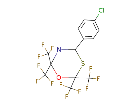 6H-1,3,5-Oxathiazine,
4-(4-chlorophenyl)-2,2,6,6-tetrakis(trifluoromethyl)-