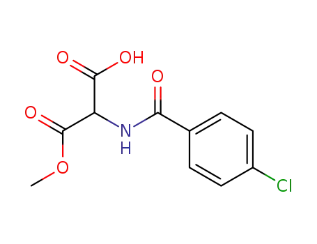 Molecular Structure of 95516-23-7 (Propanedioic acid, [(4-chlorobenzoyl)amino]-, monomethyl ester)