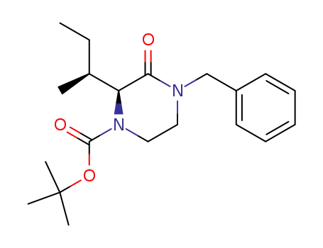 1-Piperazinecarboxylic acid,
2-[(1S)-1-methylpropyl]-3-oxo-4-(phenylmethyl)-, 1,1-dimethylethyl ester,
(2S)-