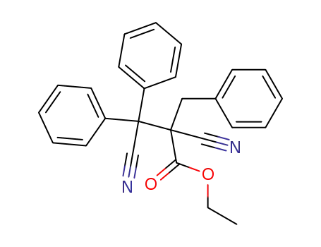 (+/-)-2-Benzyl-2,3-dicyan-3,3-diphenyl-propionsaeure-aethylester