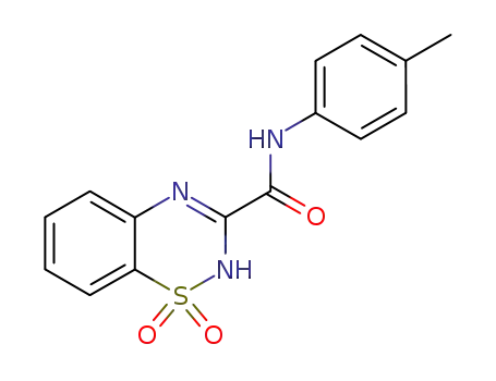 Molecular Structure of 57864-81-0 (2H-1,2,4-Benzothiadiazine-3-carboxamide, N-(4-methylphenyl)-,
1,1-dioxide)