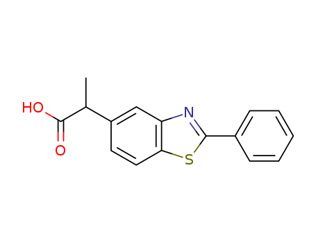 5-BENZOTHIAZOLEACETIC ACID, alpha-METHYL-2-PHENYL-