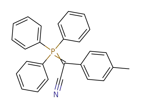 Molecular Structure of 43055-44-3 (Benzeneacetonitrile, 4-methyl-a-(triphenylphosphoranylidene)-)