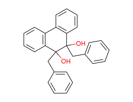 Molecular Structure of 103281-30-7 (9,10-dibenzyl-9,10-dihydro-phenanthrene-9,10-diol)