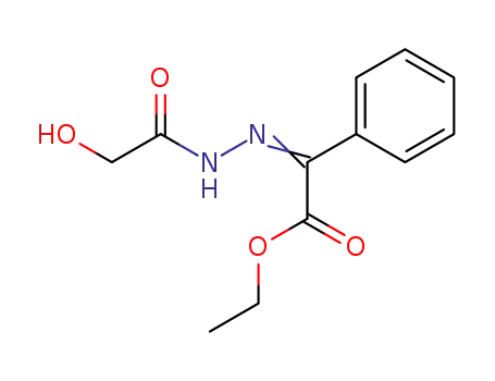Molecular Structure of 62191-05-3 (Benzeneacetic acid, a-[(hydroxyacetyl)hydrazono]-, ethyl ester)