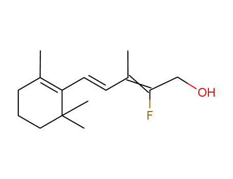 Molecular Structure of 1994-64-5 (β-<β-Ionyliden>-β-fluor-ethanol)