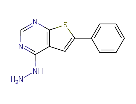 Molecular Structure of 35970-80-0 (4-HYDRAZINO-6-PHENYLTHIENO[2,3-D]PYRIMIDINE)