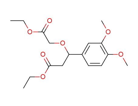 Molecular Structure of 19261-08-6 (Aethoxycarbonylmethyl-2-aethoxycarbonyl-1-(3,4-dimethoxy-phenyl)-aethylaether)