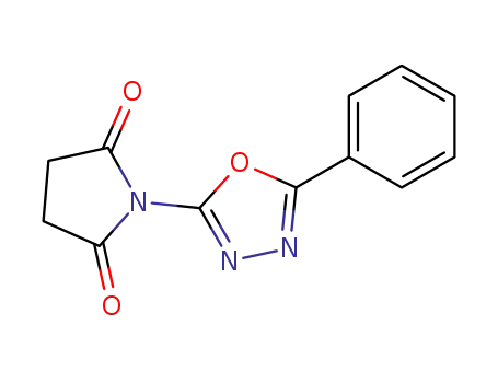 Molecular Structure of 7658-77-7 (<i>N</i>-(5-phenyl-[1,3,4]oxadiazol-2-yl)-succinimide)